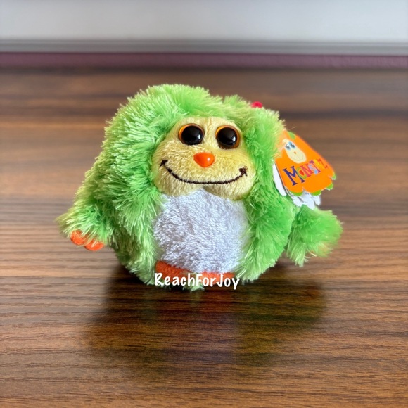 Ty Monstaz Maxine Clip Plush Beanie Monster Green Keychain - Picture 1 of 5